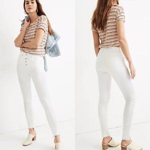 Madewell High-Rise Skinny Crop Jeans in Pure White